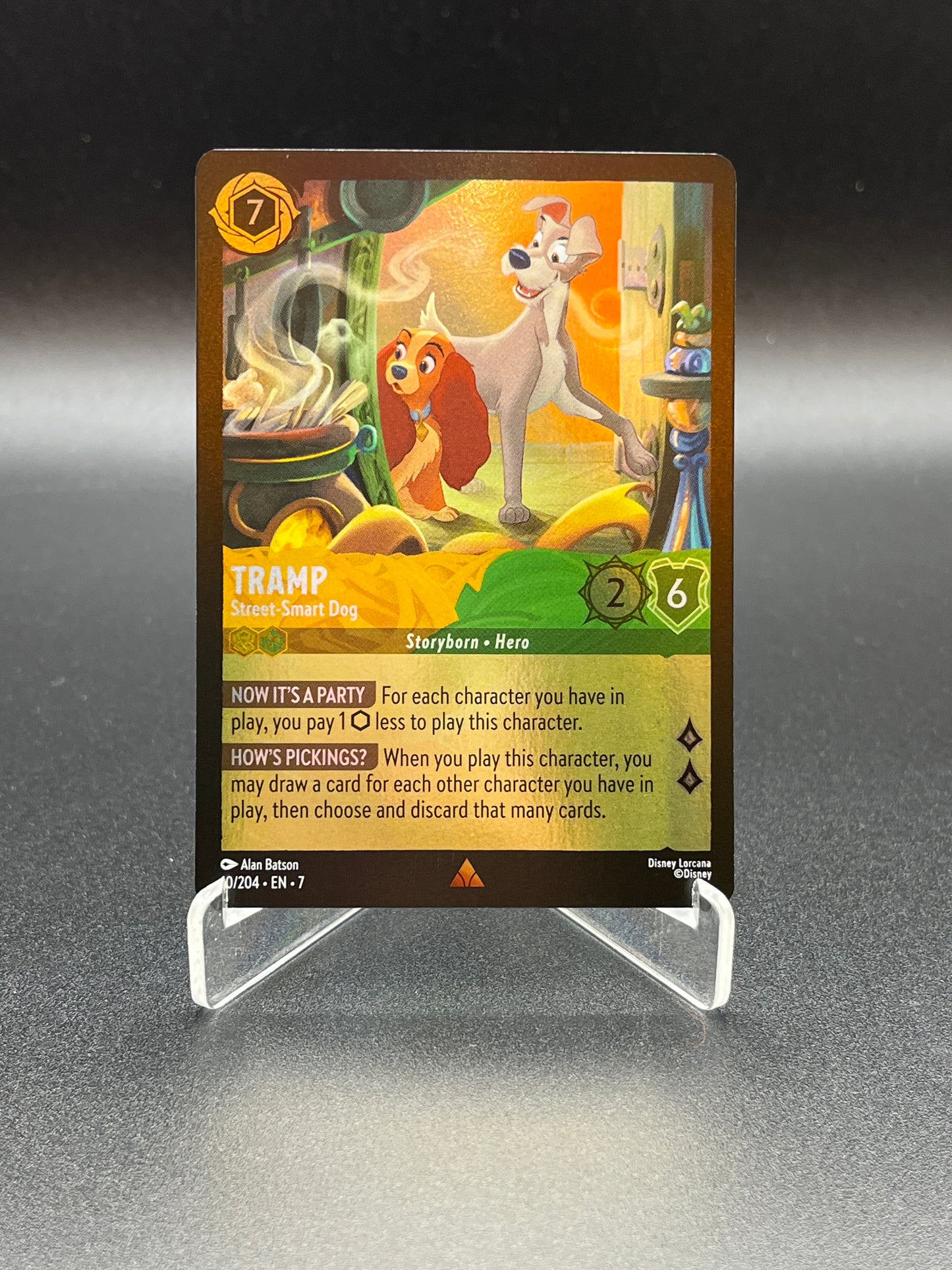 Lorcana TCG: Tramp Street-Smart Dog (Cold Foil) 10/204 Archazia's Island