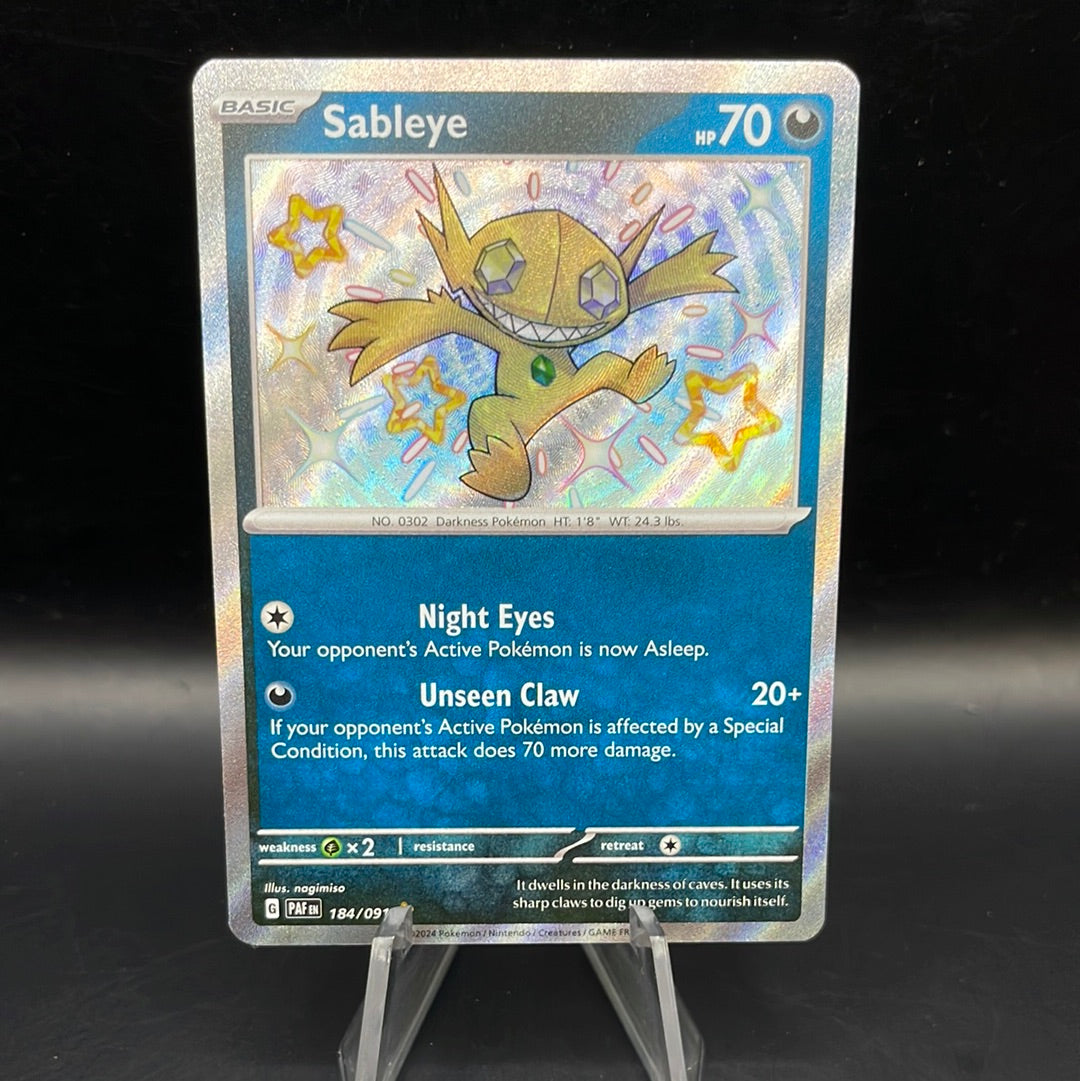 Pokémon TCG: 2024 Sableye 184/091 S&V Paldean Fates Baby Shiny