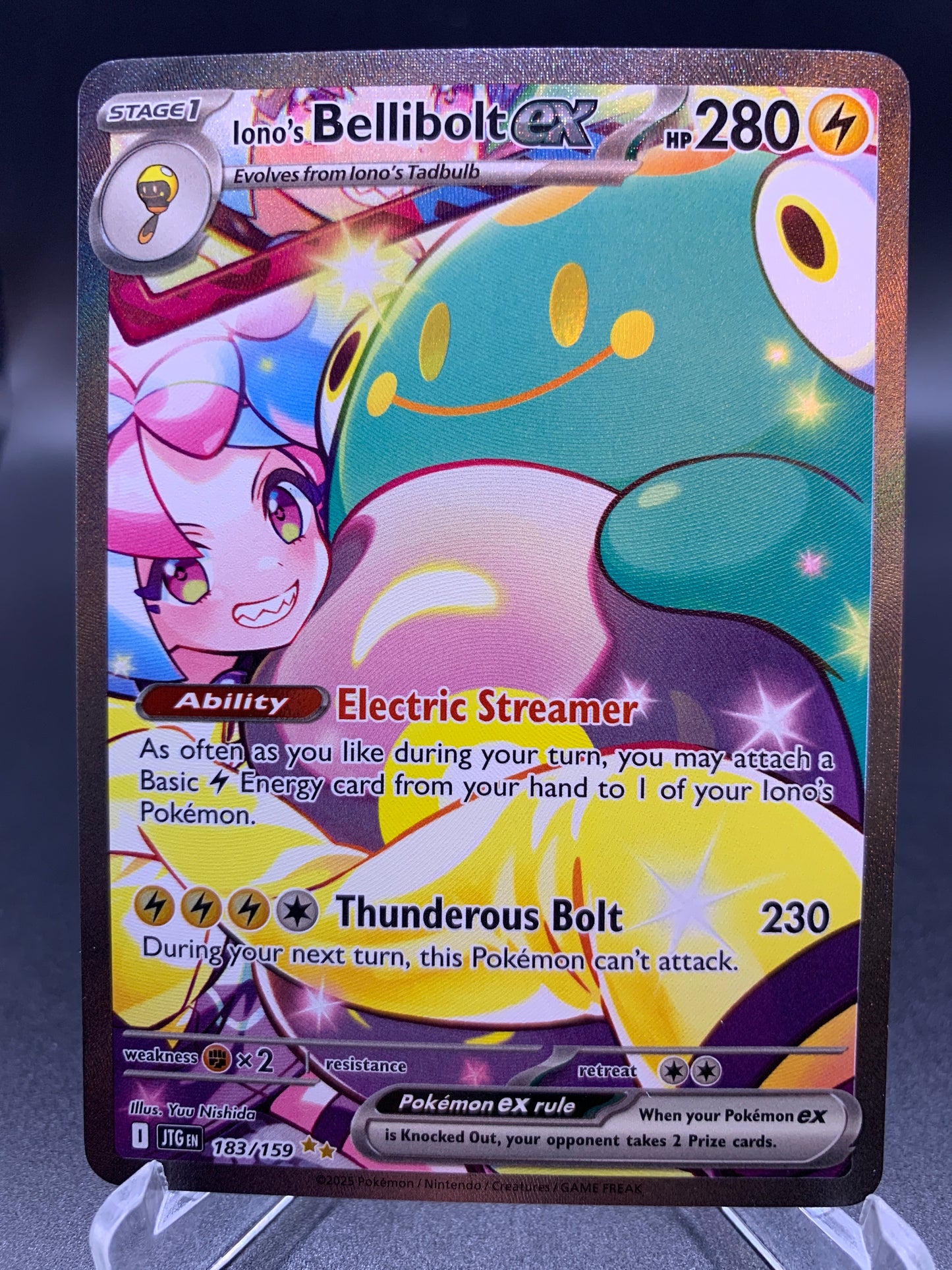 Pokémon TCG: 2025 Iono's Bellibolt Ex 183/159 SV: Journey Together