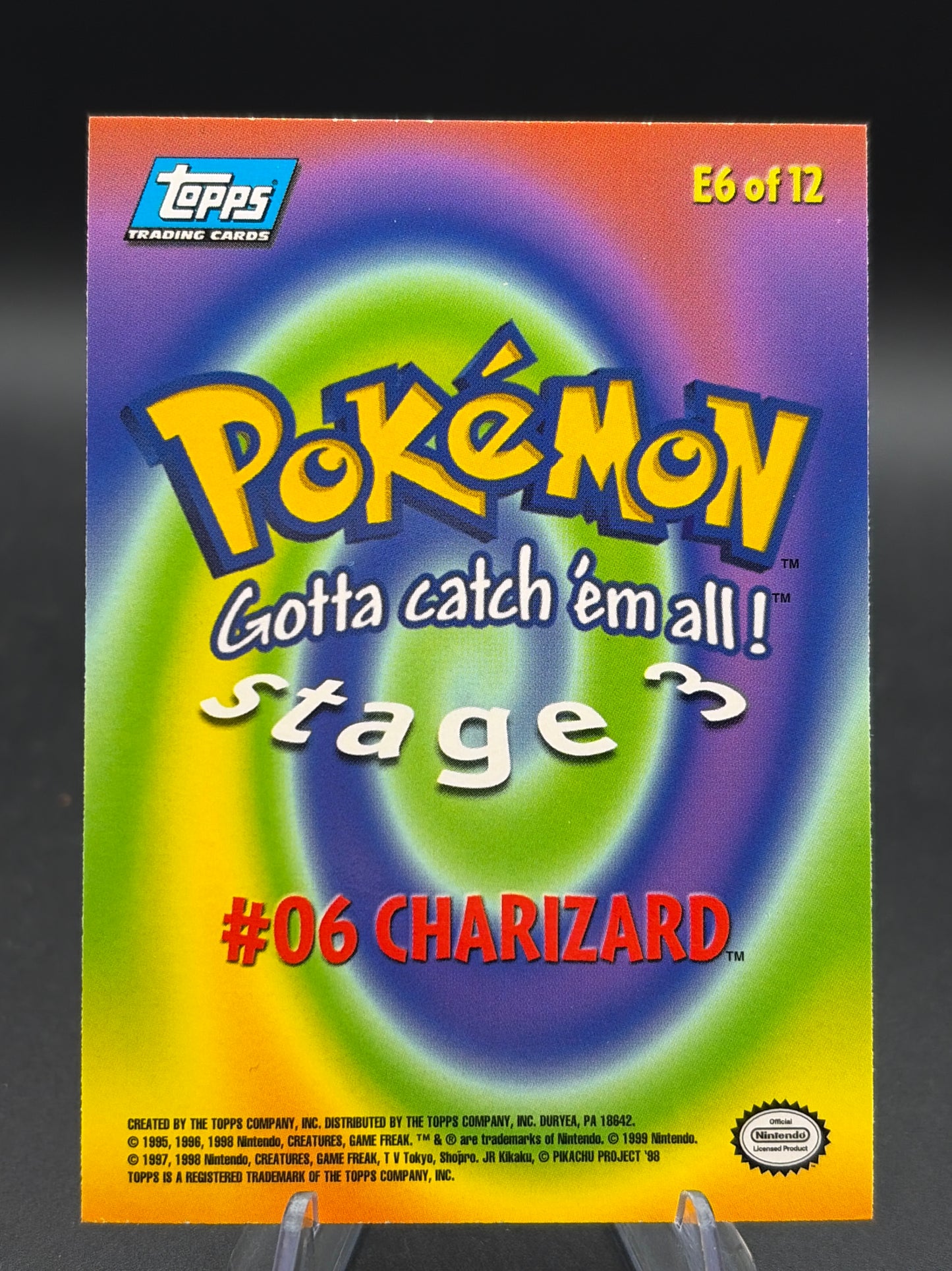Pokémon: 1998 #06 Charizard - E6 of 12 - Topps Trading Cards