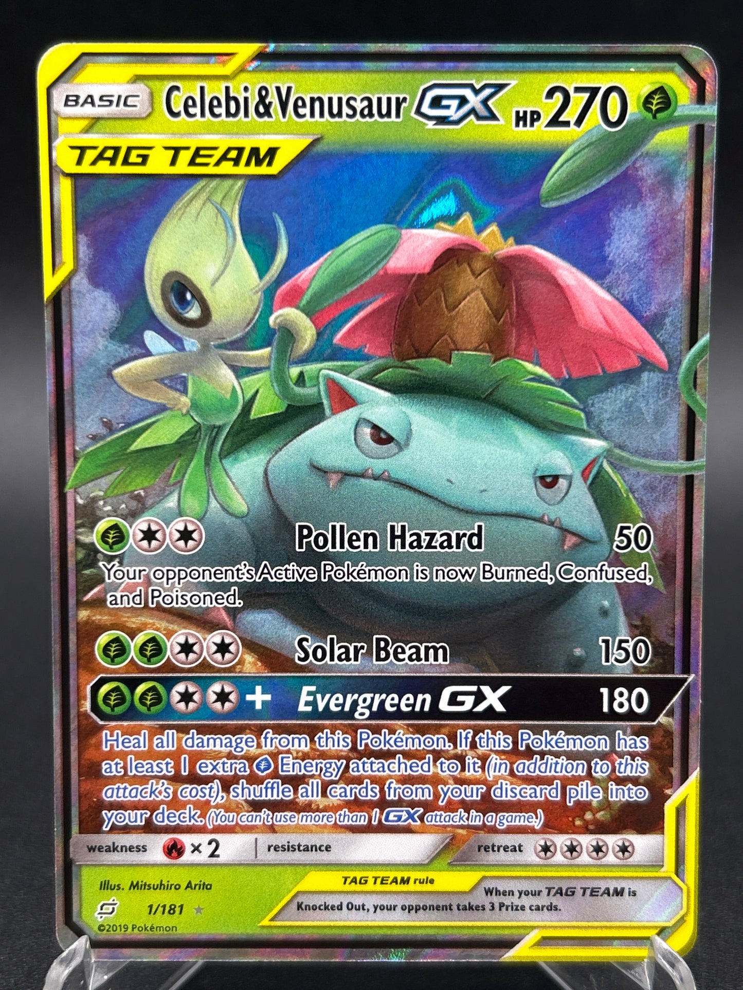 Pokémon TCG: 2019 Celebi & Venusaur GX 1/181 SM: Team Up