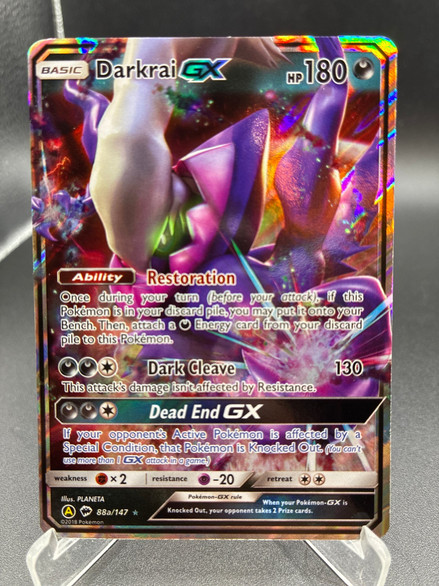 Pokémon TCG: 2018 Darkrai GX 88a/147 SM: Sun & Moon Promos