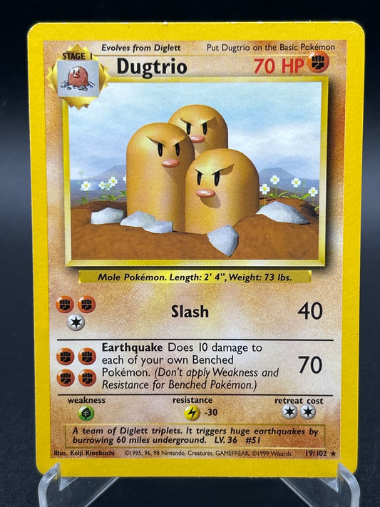Pokémon TCG: 1999 Dugtrio 19/102 Base Set