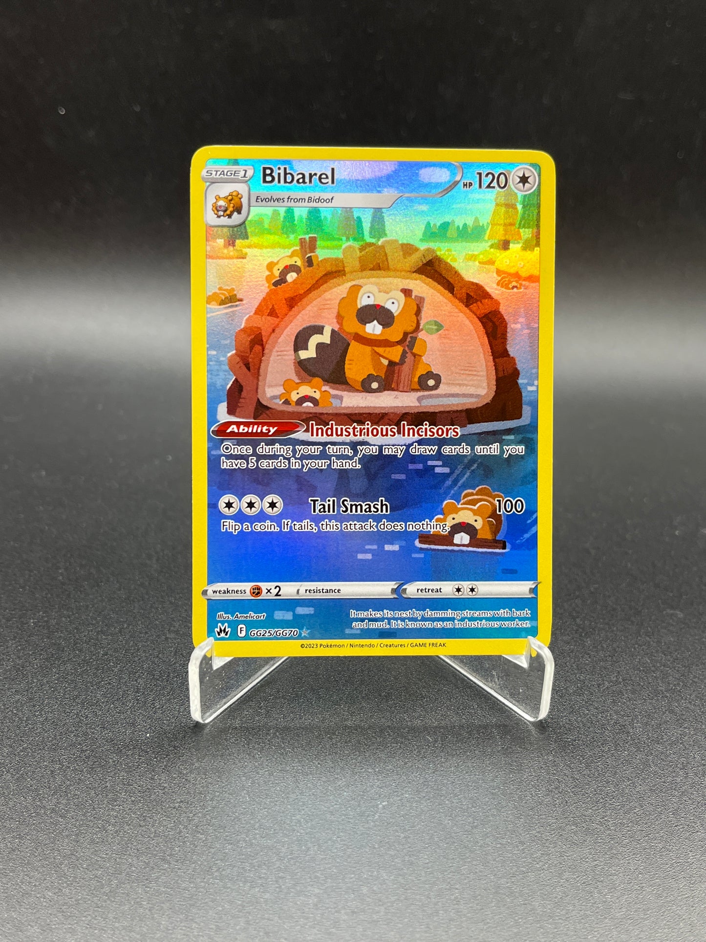 Pokémon TCG: 2023 Bibarel GG25/GG70 SWSH: Crown Zenith Galarian Gallery