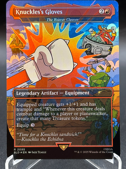 MTG TCG: Knuckles's Gloves - The Reaver Cleaver R 2095 (Rainbow Foil) SLD: Secret Lair Drop Series (Secret Lair x Sonic)