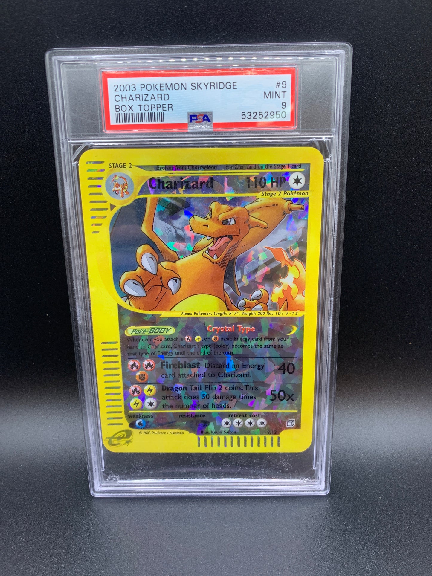 PSA 9 Pokémon TCG: 2003 Skyridge Charizard - Box Topper