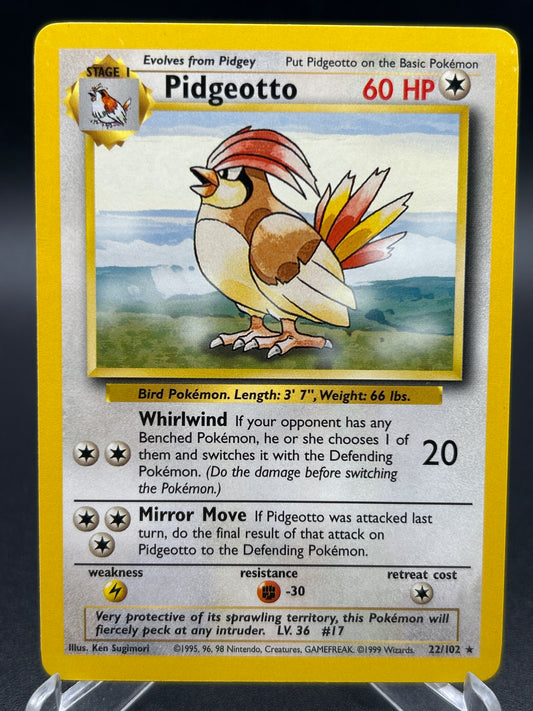Pokémon TCG: 1999 Pidgeotto 22/102 Base Set
