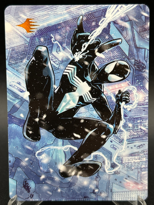 MTG TCG: Spectacular Spider-Man (Black) Art Card (Gold-Stamped Planeswalker Symbol) 52/54 AASPM: Art Series Marvel's Spider-Man