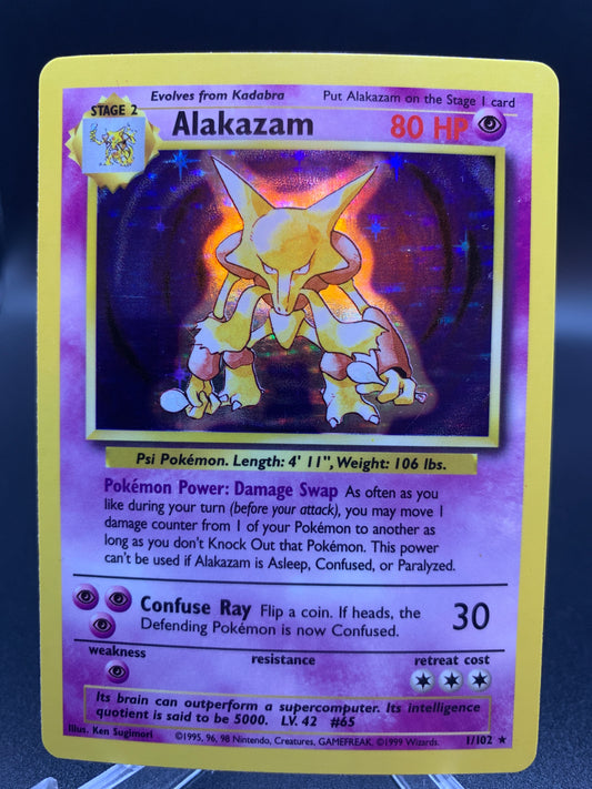 Pokémon TCG: 1999 Alakazam 1/102 Base Set Holo
