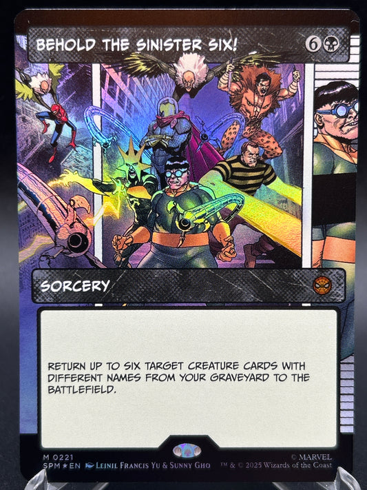 MTG TCG: Behold the Sinister Six! (Borderless)(Foil) R 0221 SPM: Marvel's Spider-Man