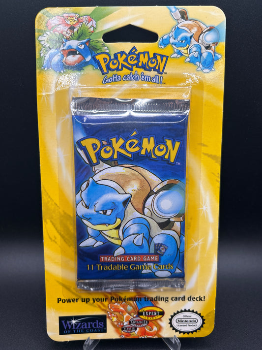 Pokémon TCG: Base Set - Blister Booster Pack WOTC Sealed - Blastoise - Shadowless - 34.33g