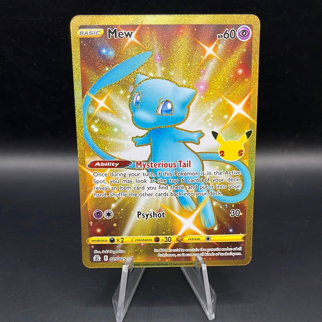 Pokémon TCG: 2021 Mew 025/025 Celebrations Gold