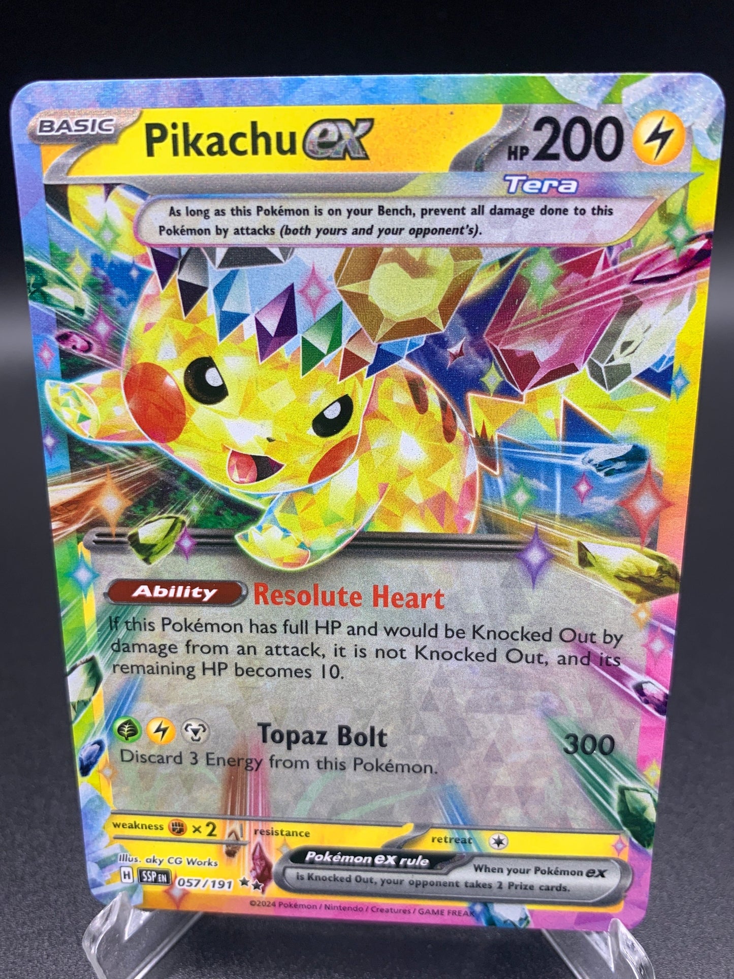 Pokémon TCG: 2024 Pikachu ex 057/191 S&V: Surging Sparks