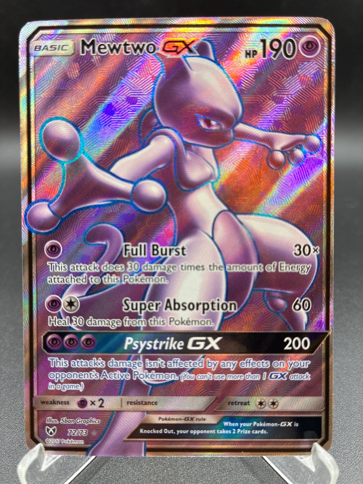 Pokémon TCG: 2017 Mewtwo GX 72/73 SM: Shining Legends