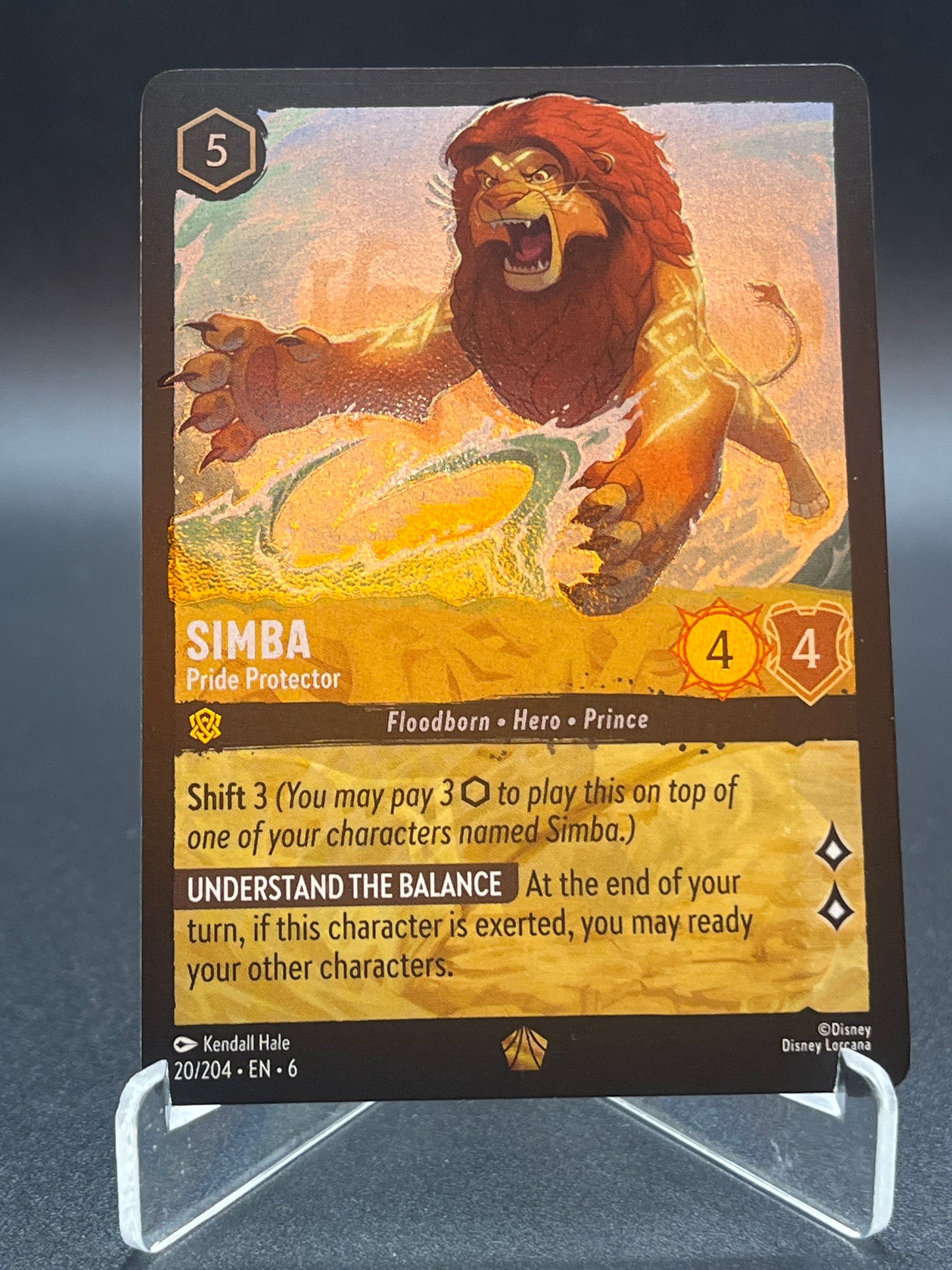 Lorcana TCG: Simba Pride Protector (Cold Foil) 20/204 Azurite Sea