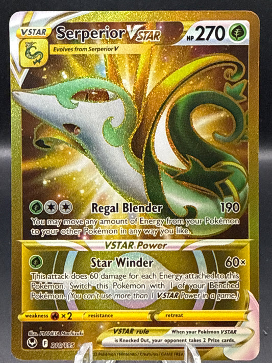 Pokémon TCG: 2022 Serperior VSTAR 210/195 S&S: Silver Tempest Gold