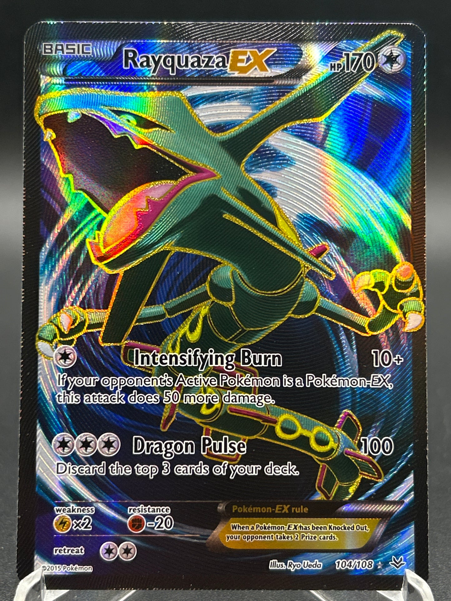 Pokemon TCG 2015 Rayquaza ex 104/108 XY Roaring Skies