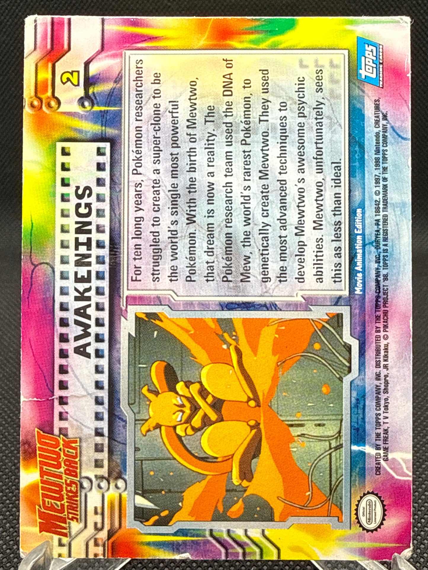 Pokémon TCG : 1999 Awakenings - #2 - Mewtwo Strikes Back Topps Chrome (Damaged)