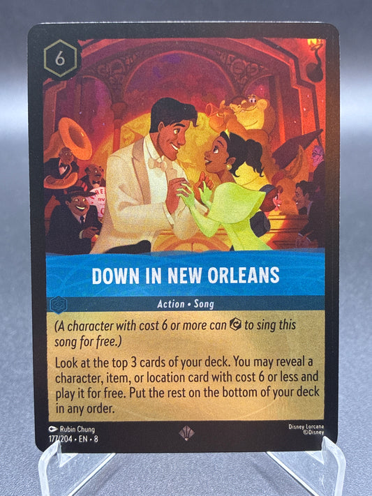 Lorcana TCG: Down in New Orleans (Cold Foil) 177/204 Reign of Jafar