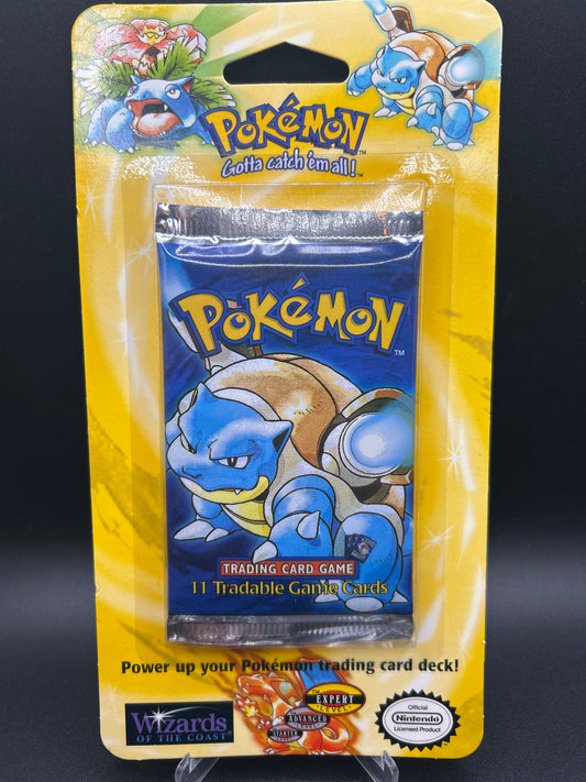 Pokémon TCG: Base Set - Blister Booster Pack WOTC Sealed - Blastoise - Shadowless - 34.00g