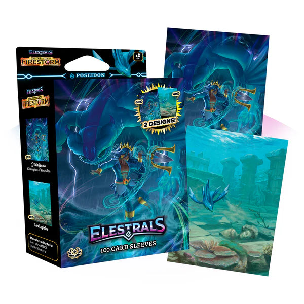 Elestrals: Firestorm - Majesea Champion of Poseidon Card Sleeves