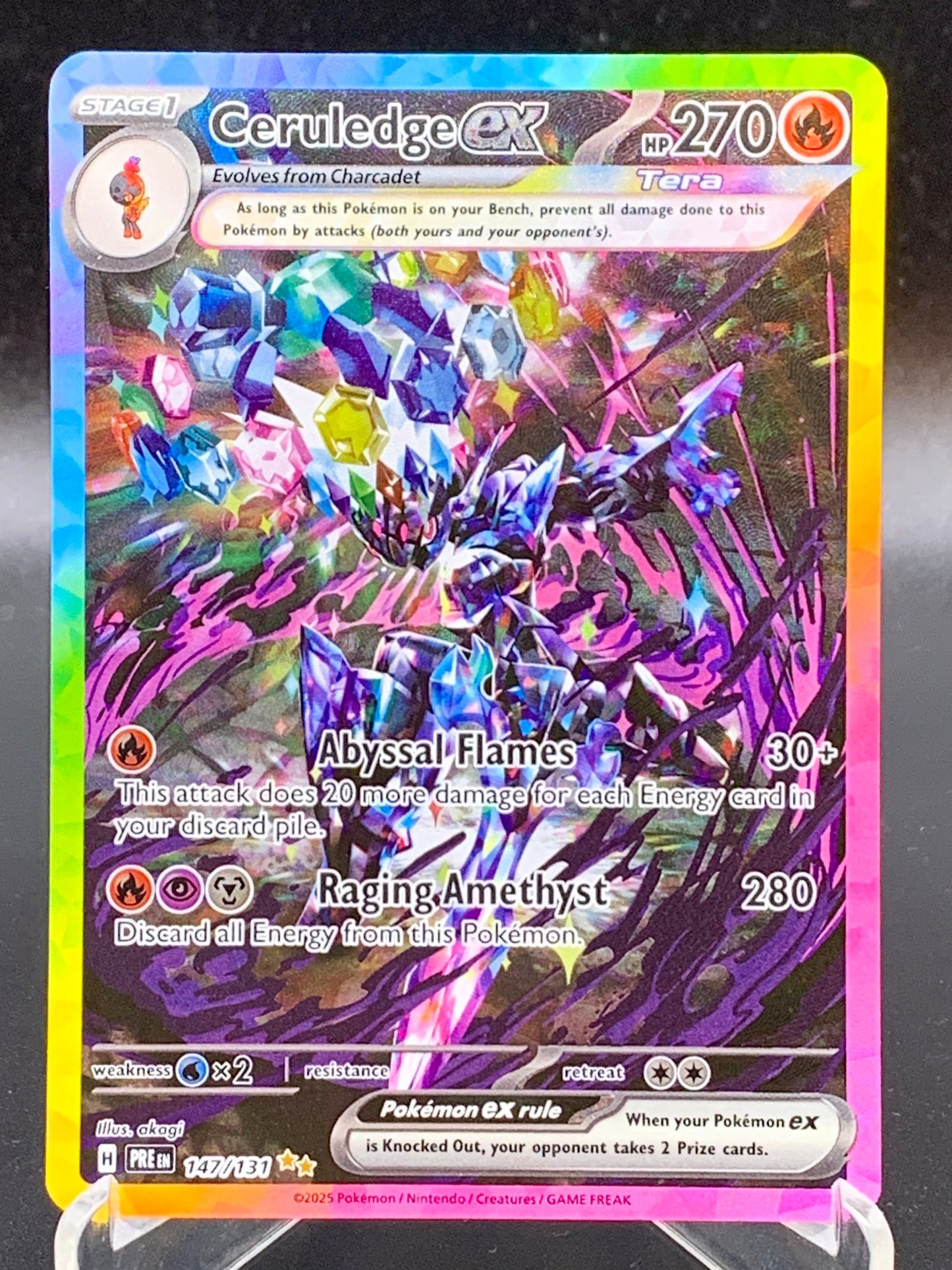 Pokémon TCG: 2025 Ceruledge ex 147/131 SV: Prismatic Evolutions