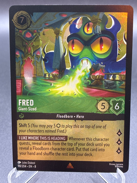 Lorcana TCG: Fred Giant-Sized (Cold Foil) 98/204 Reign of Jafar