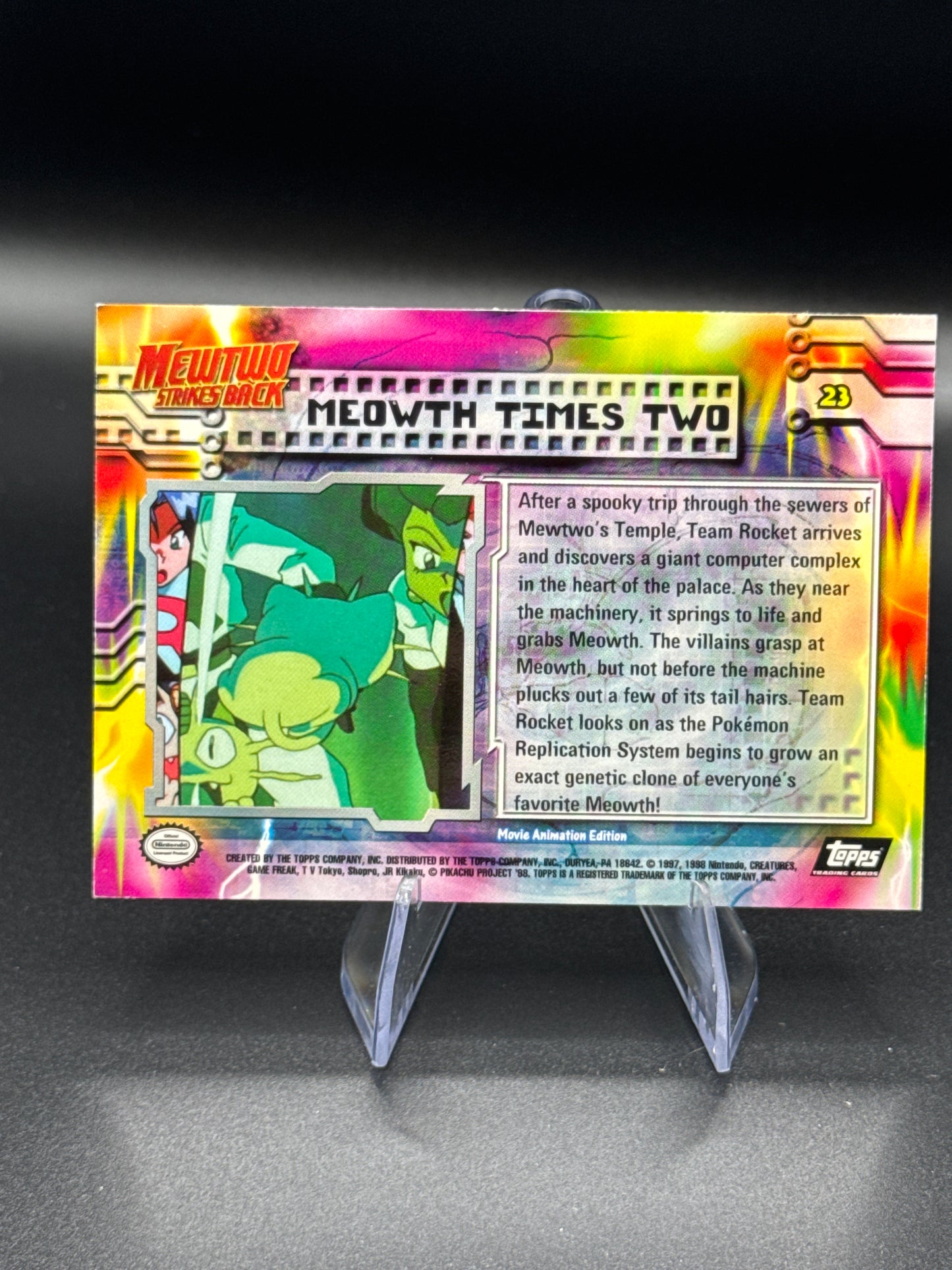 Pokémon TCG : 1999 Meowth Time Two - #23 - Mewtwo Strikes Back Topps Foil