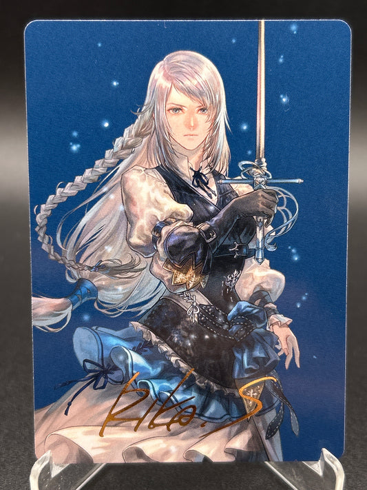 MTG TCG: Jill, Shiva's Dominant Art Card (Gold-Stamped Signature) 43/53 ASFIN: Art Series FINAL FANTASY