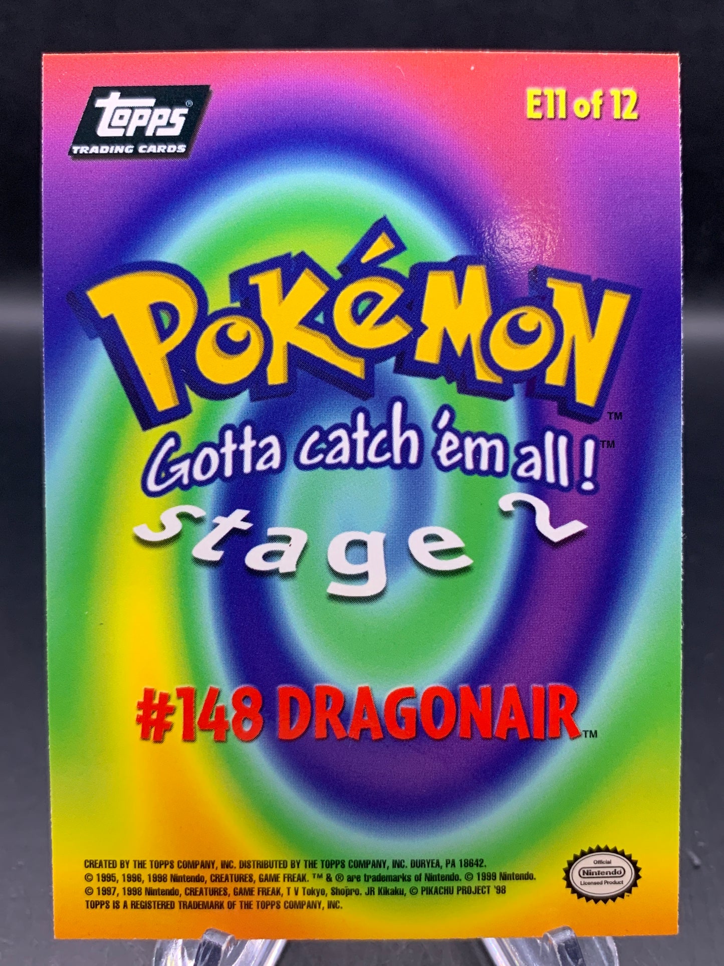 Pokémon: 1998 #148 Dragonair - E11 of 12 - Topps Trading Cards