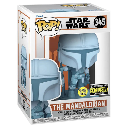 Funko PoP! STAR WARS: The Mandalorian (Hologram) 345 (Glow in The Dark)(Entertainment Earth Exclusive)