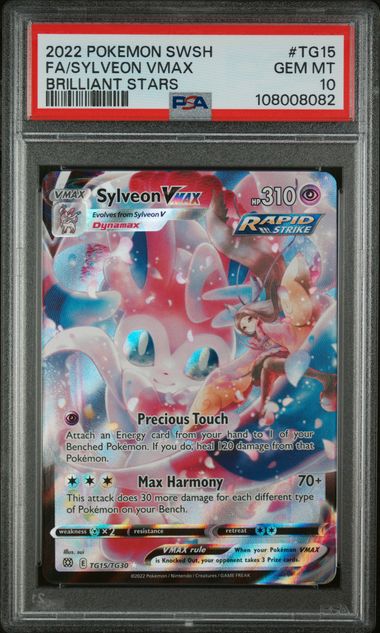 PSA 10 Pokémon TCG: 2022 Sylveon V TG15/TG30 Brilliant Stars