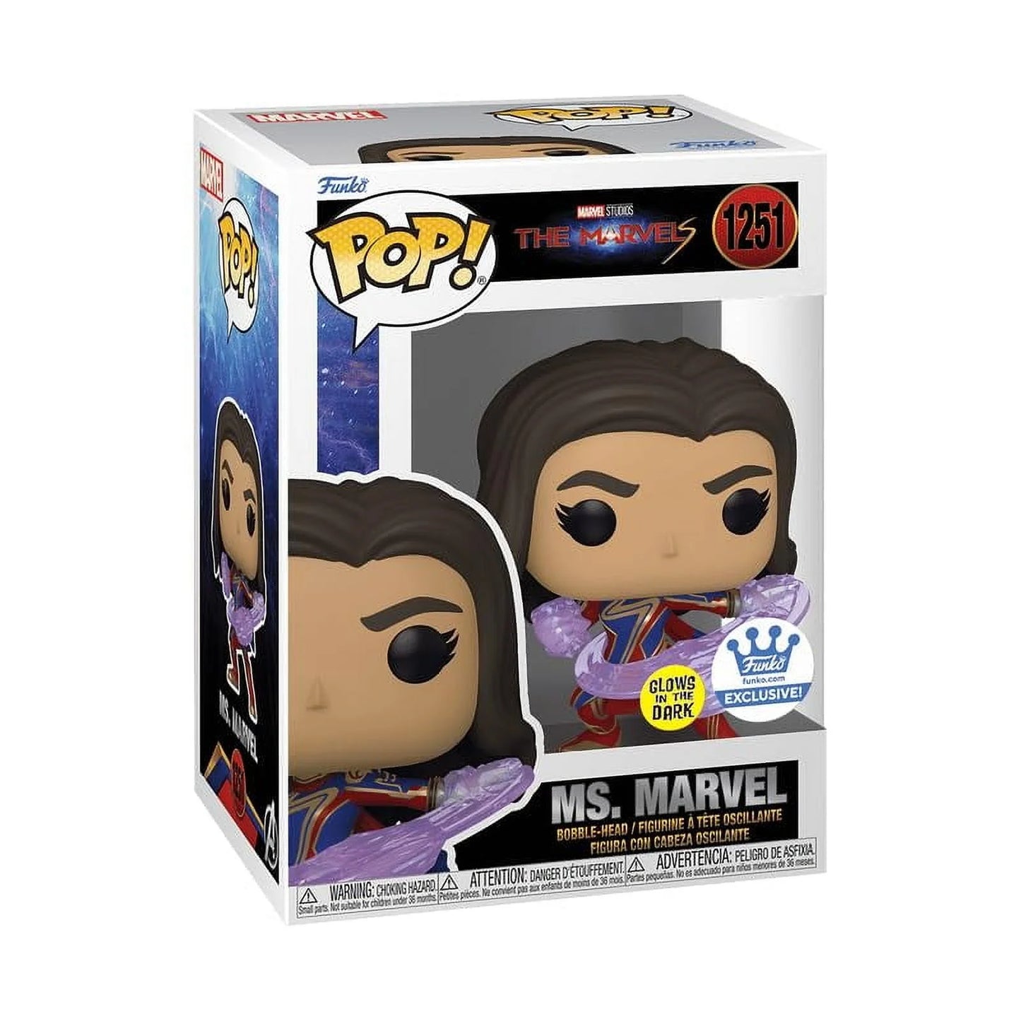 Funko PoP! Marvel: Ms. Marvel (The Marvels) 1251 (Glow In the Dark)(Funko Exclusive)