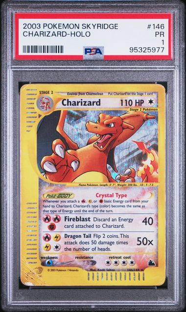 PSA 1 Pokémon TCG: 2003 Skyridge Charizard - Holo