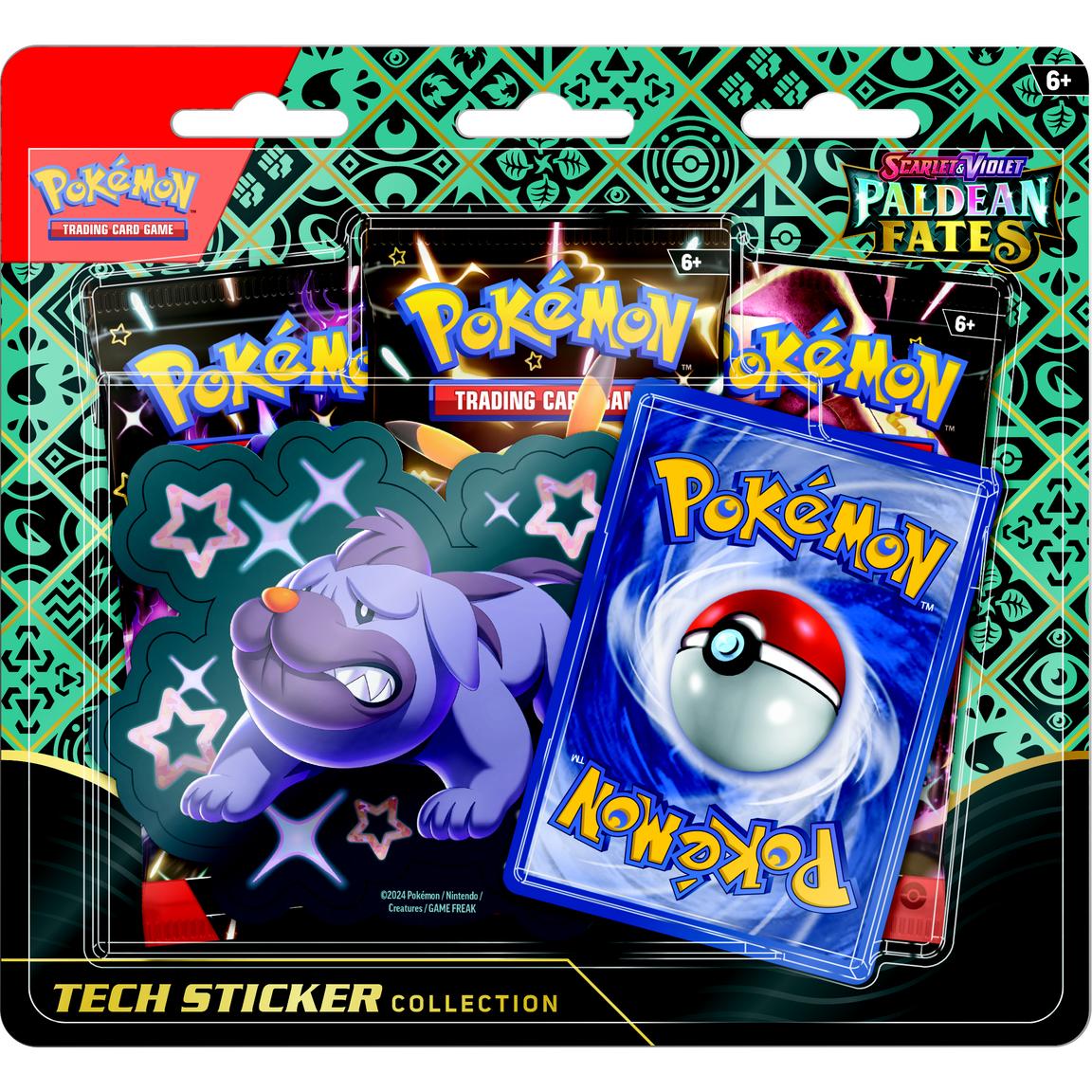 Pokémon TCG: Scarlet & Violet Paldean Fates Tech Sticker Collection 3-Pack Blister