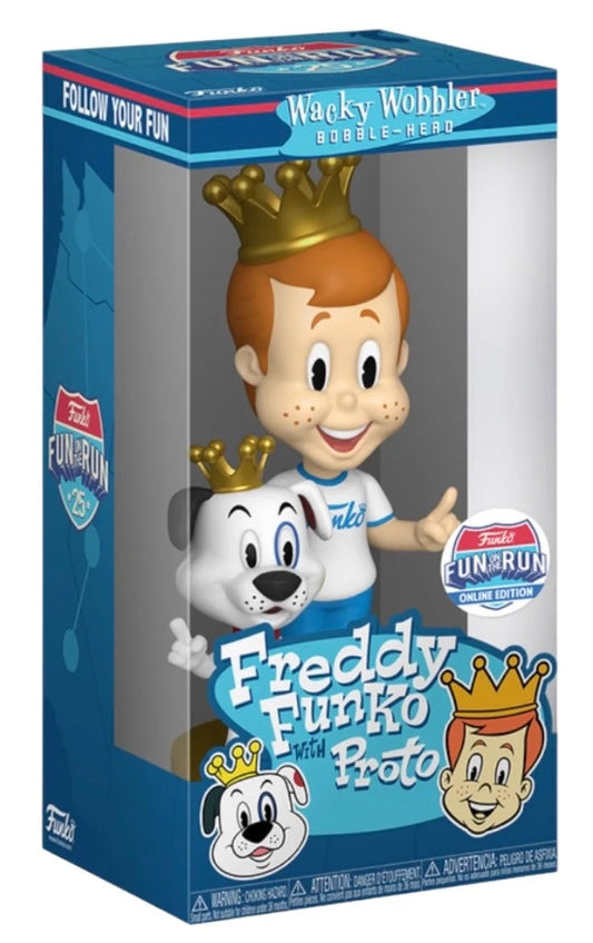 Funko PoP! Bobble-Head: Freddy Funko with Proto (Fun on the Run Online Edition)