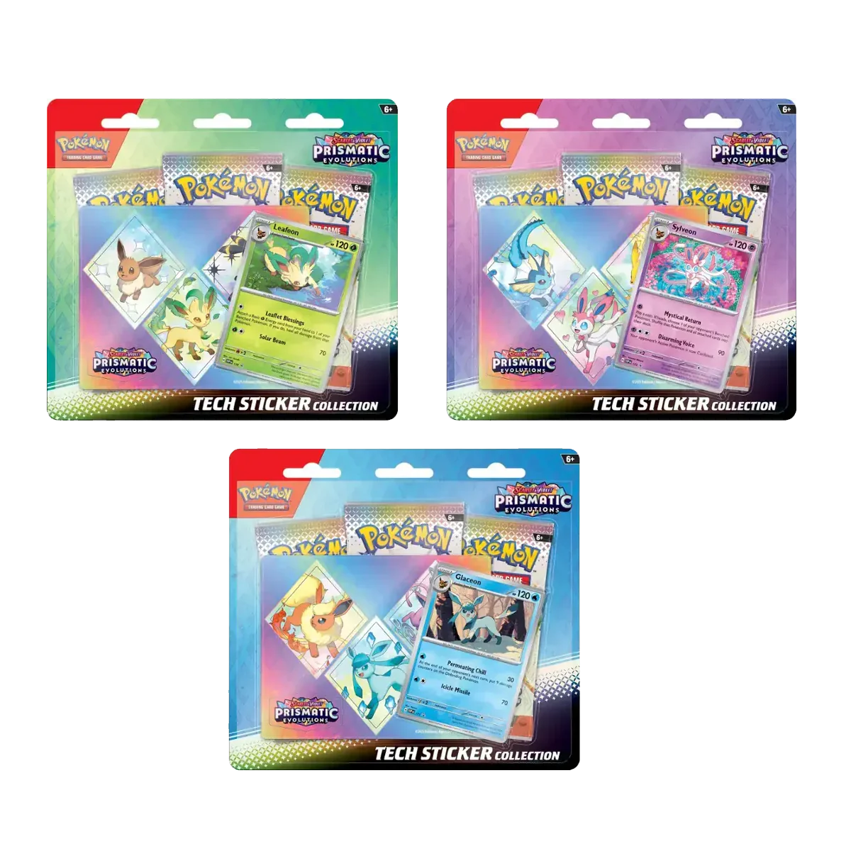 Pokémon TCG: Scarlet & Violet - Prismatic Evolutions - 3 Pack Sticker Collection