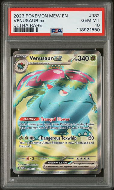 PSA 10 Pokémon TCG: 2023 Venusaur ex 182/165 SV: Scarlet & Violet 151