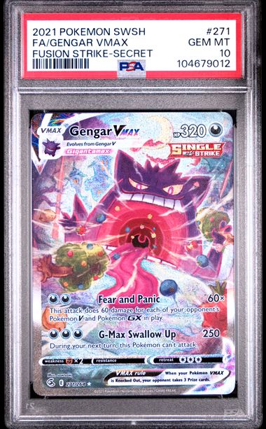 PSA 10 Pokémon TCG: 2021 Gengar VMAX 271/264 SWSH: Fusion Strike
