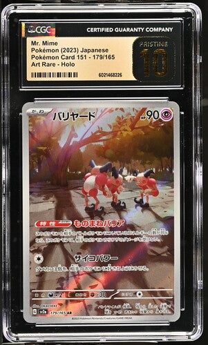 CGC Pristine 10 Pokémon TCG: 2023 Japanese Mr.Mime 179/165- Pokemon Card 151
