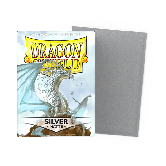 Dragon Shield Outer Sleeves Standard Matte - Silver (100CT)