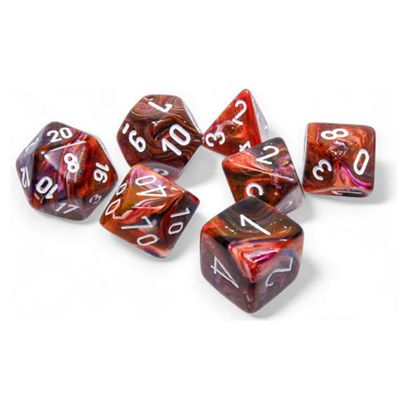 Chessex: Festive Polyhedral Symphony/White 7-Die Set