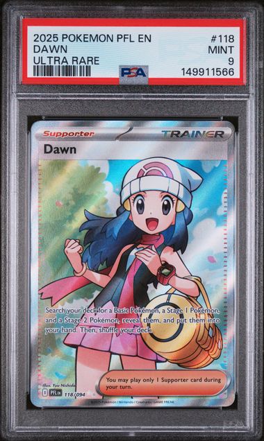 PSA 9 Pokemon TCG: 2025 Dawn 118/094 - Phantasmal Flames