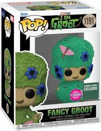 Funko PoP! Marvel: Fancy Groot (I am Groot) 1191 (A Barnes & Noble Exclusive & Flocked)