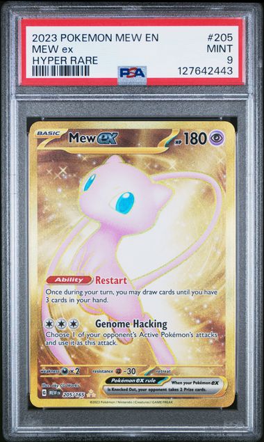 PSA 9 Pokémon TCG: 2023 Mew ex - 205/165 - 151 - Hyper Rare