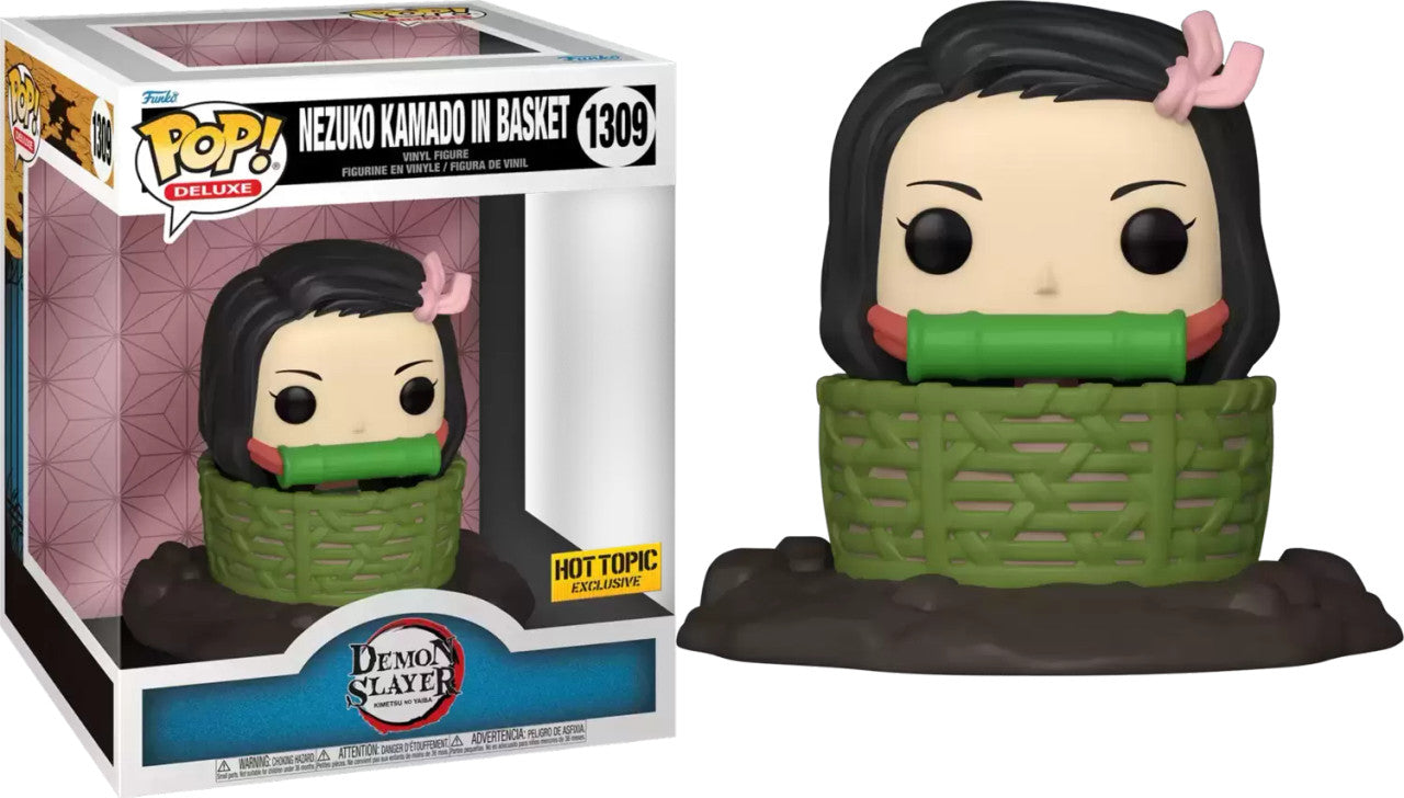 Funko PoP! Deluxe: Demon Slayer: Nezuko Kamado in Basket 1309 (Hot Topic Exclusive)