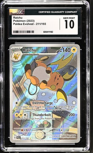 CGC 10 Pokemon TCG: Raichu 211/193 Palde Evolved
