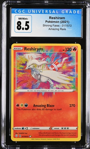 CGC 8.5 Pokémon TCG: 2021 Reshiram 017/072 - Shining Fates - Amazing rare