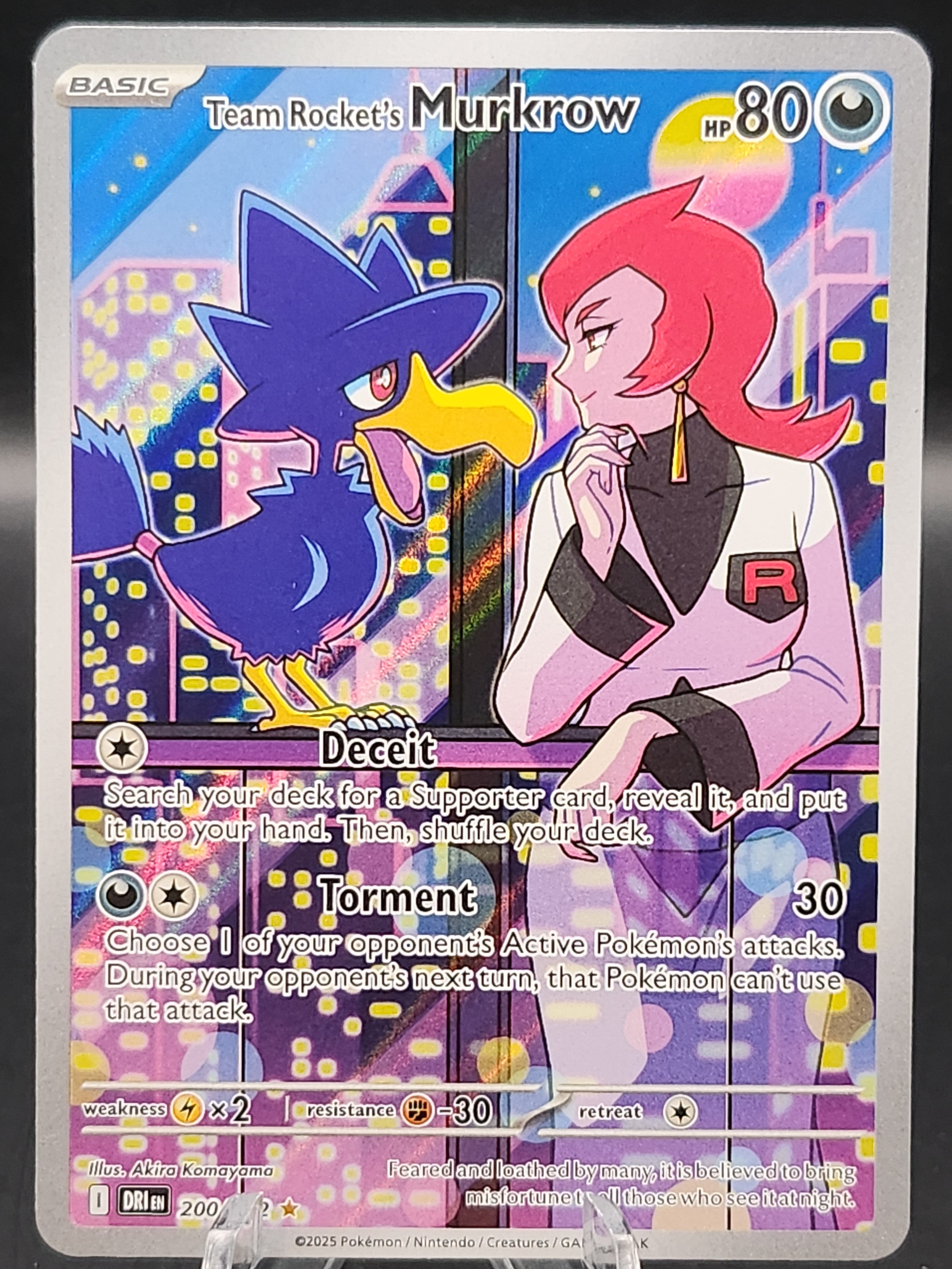 Team Rocket's Murkrow 106/098 Sv10: The Glory Of Team Rocket Holo - Foto 4