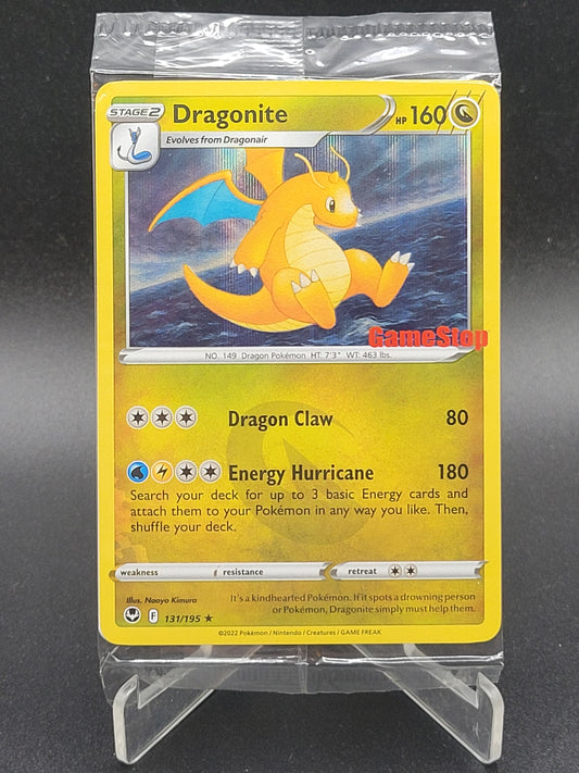 Pokémon TCG: 2022 Dragonite 131/195 Silver Tempest GameStop Stamped Sealed